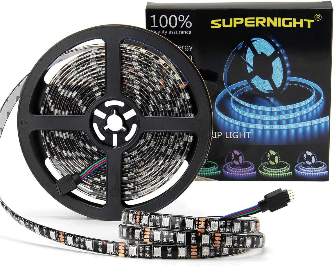 SUPERNIGHT Black PCB LED Strip – Invisible Mount Color Changing Accent for Clean, Uncluttered Living Spaces