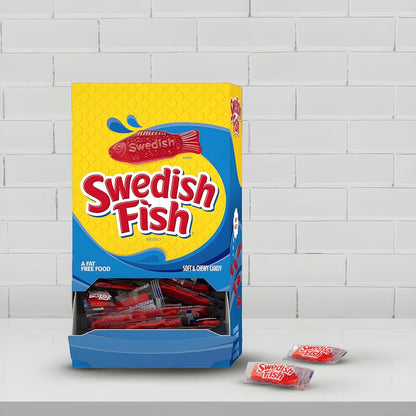 SWEDISH FISH Individually Wrapped Gummy Candy – Holiday Stocking Stuffers and Christmas Candy Bowl Gift, 240 Count Box