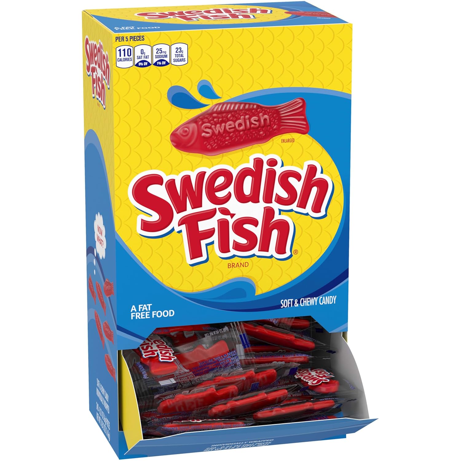 SWEDISH FISH Individually Wrapped Gummy Candy – Kids Birthday Party Favor Bags and Trick-or-Treat Handouts, 240 Count Box