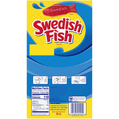 SWEDISH FISH Individually Wrapped Gummy Candy – Kids Birthday Party Favor Bags and Trick-or-Treat Handouts, 240 Count Box