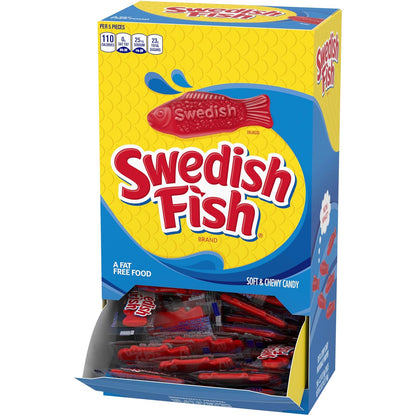 SWEDISH FISH Individually Wrapped Gummy Candy – Kids Birthday Party Favor Bags and Trick-or-Treat Handouts, 240 Count Box