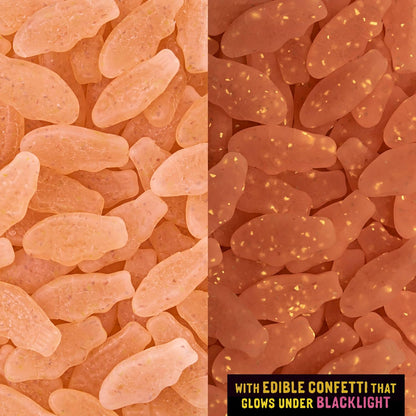 SWEDISH FISH Mini Glow Ups Gummy Candy – Festival and Concert Snack, Shareable Glow Treats in 12 Portable 3.08 oz Bags