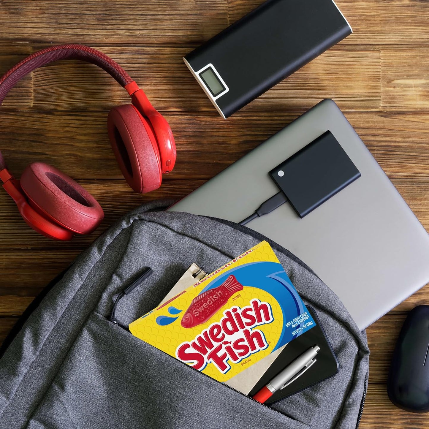 SWEDISH FISH Soft & Chewy Candy Lunchbox Snacks for Kids, 12 Pack of 3.1 oz Boxes for School Treats