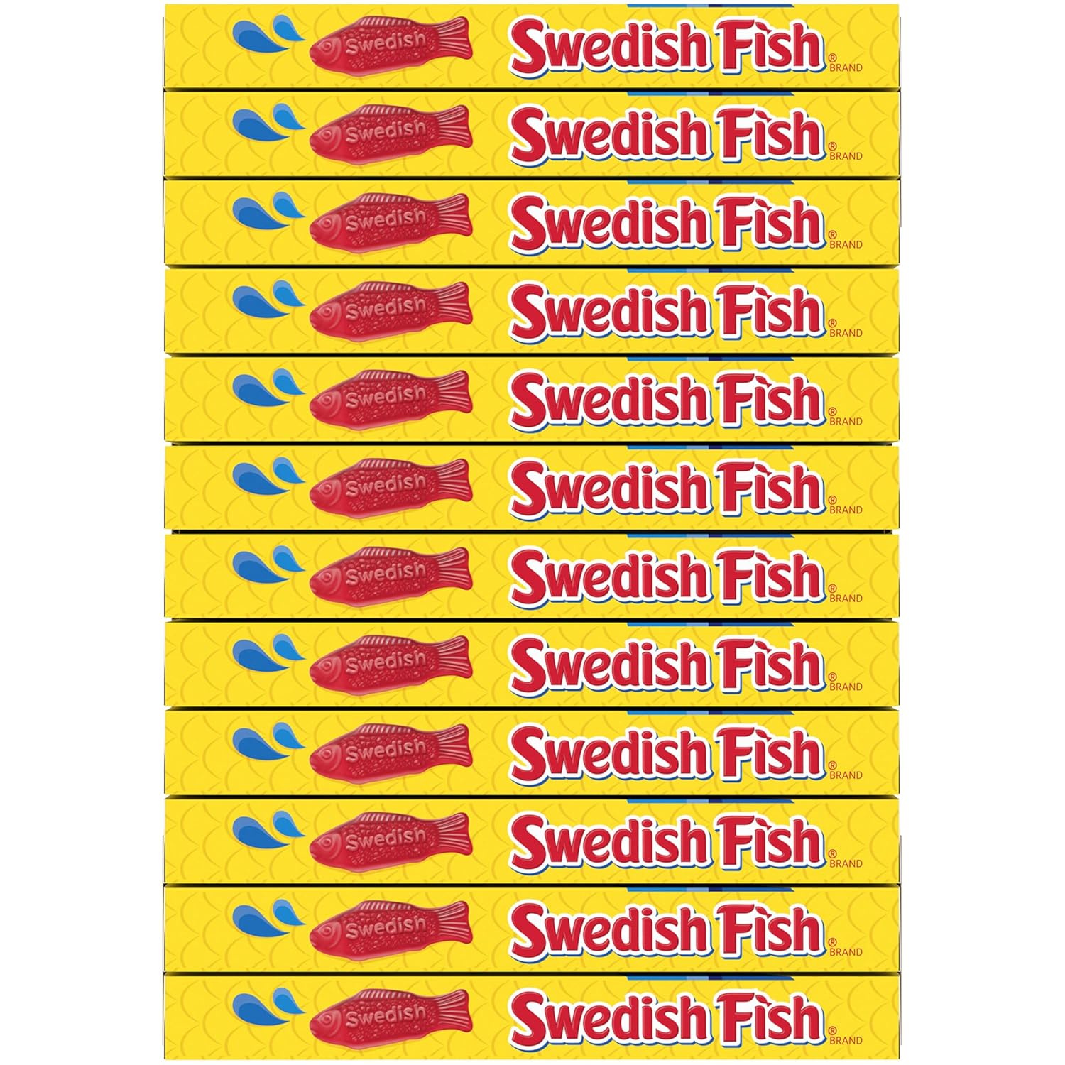SWEDISH FISH Soft & Chewy Candy Lunchbox Snacks for Kids, 12 Pack of 3.1 oz Boxes for School Treats