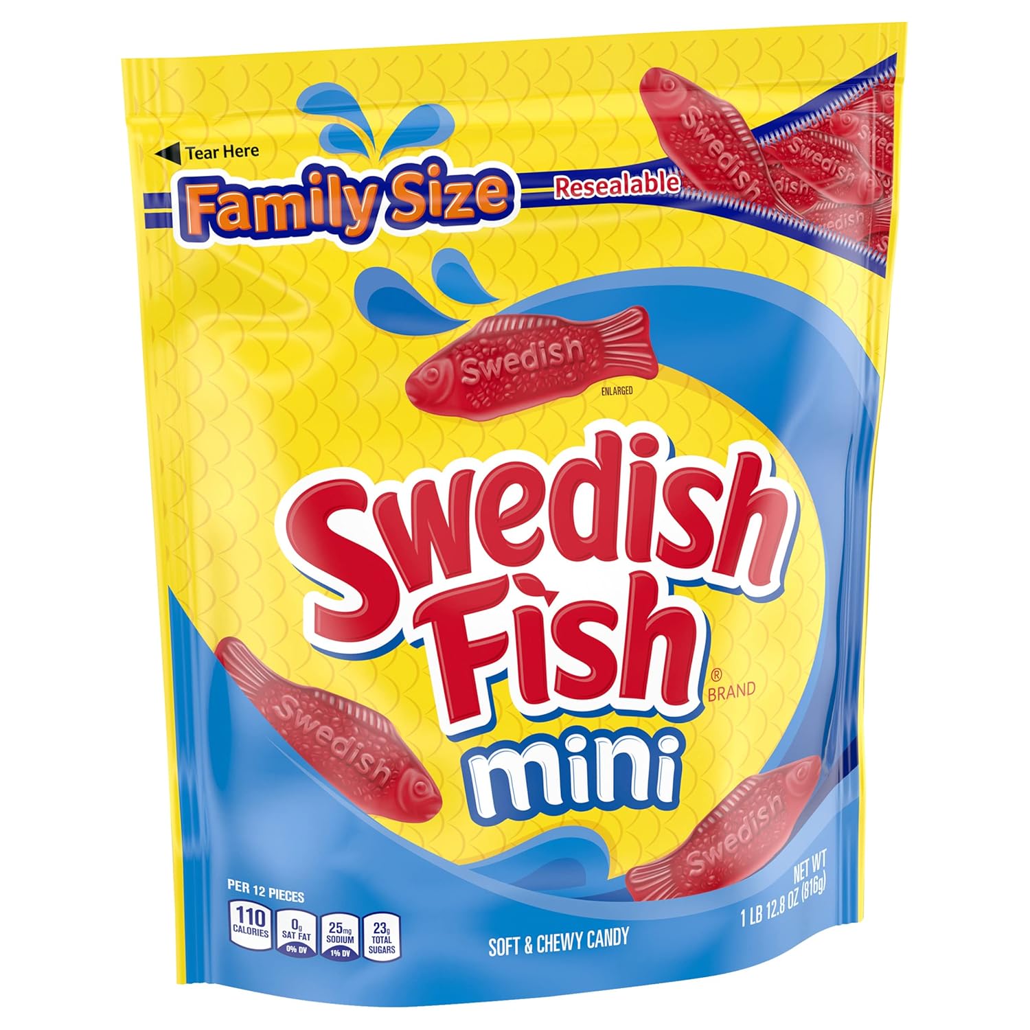 SWEDISH FISH Soft & Chewy Candy Nostalgic Birthday Gift for Her, 12 Pack 3.1 oz Boxes