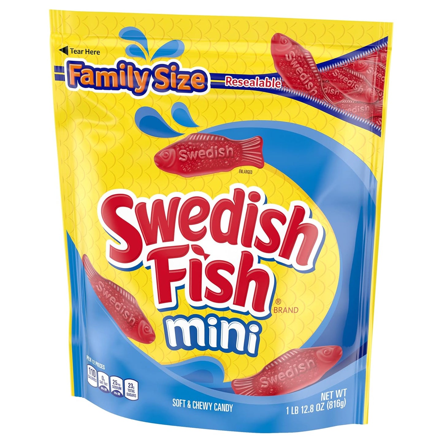 SWEDISH FISH Soft & Chewy Candy Nostalgic Birthday Gift for Her, 12 Pack 3.1 oz Boxes