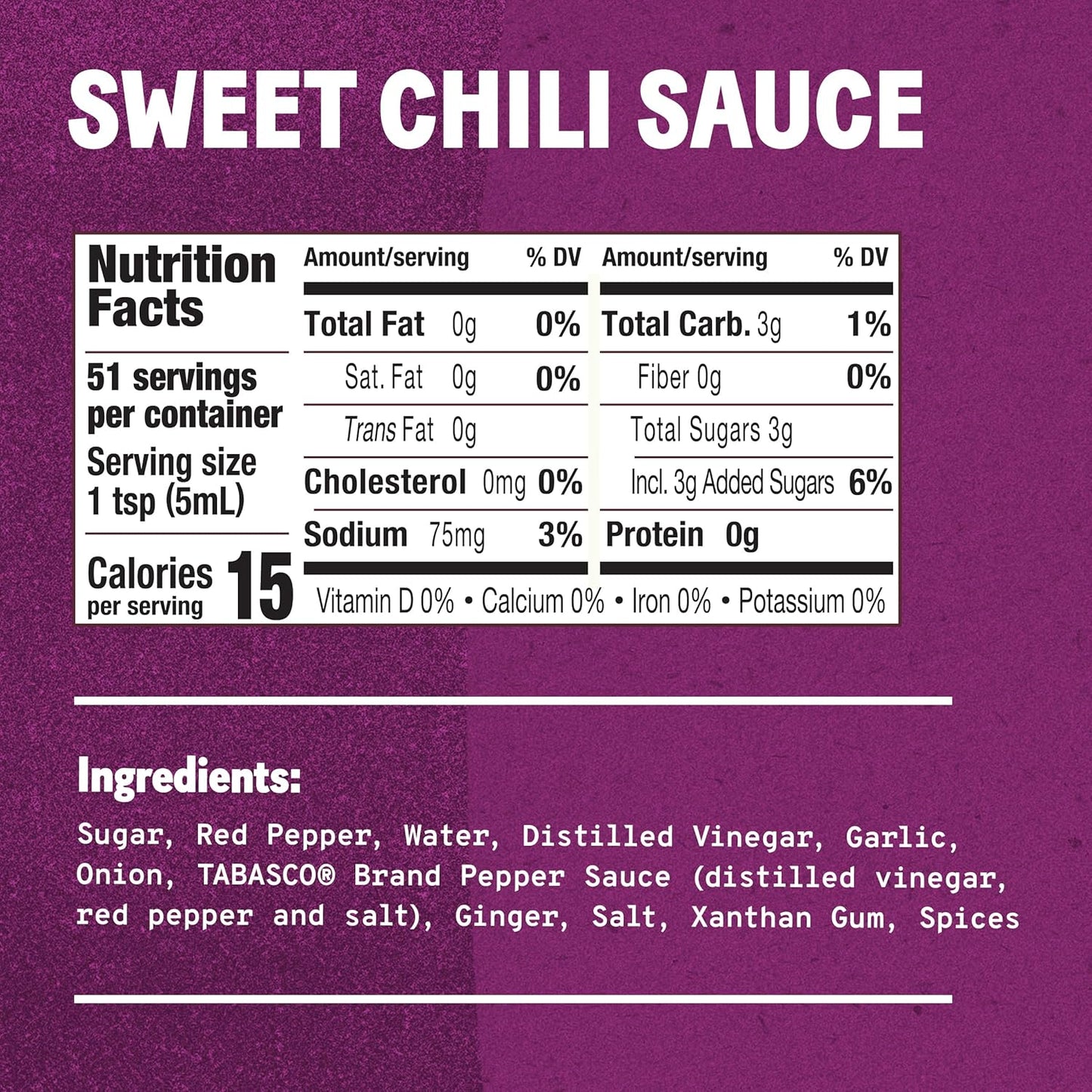 sweet & spicy flavor profile with hints of ginger, pear, and garlic