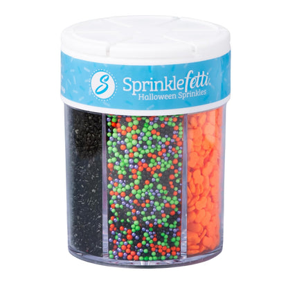 Sweets Indeed Halloween 6-Cell Sprinkle Jar – All-in-One Decorating Container for Clean, Clutter-Free Pantry Storage