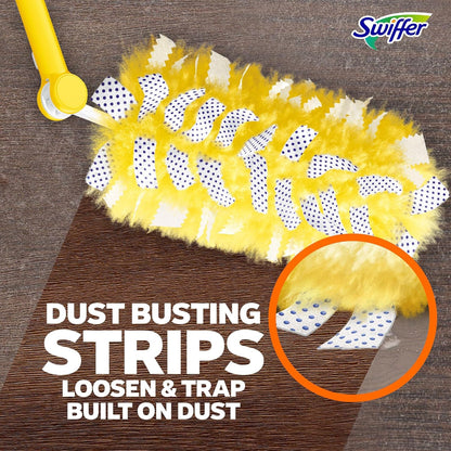Swiffer Duster Kit with 3 ft Extendable Handle for Studio Apartment, Compact Starter Kit for Small-Space Living