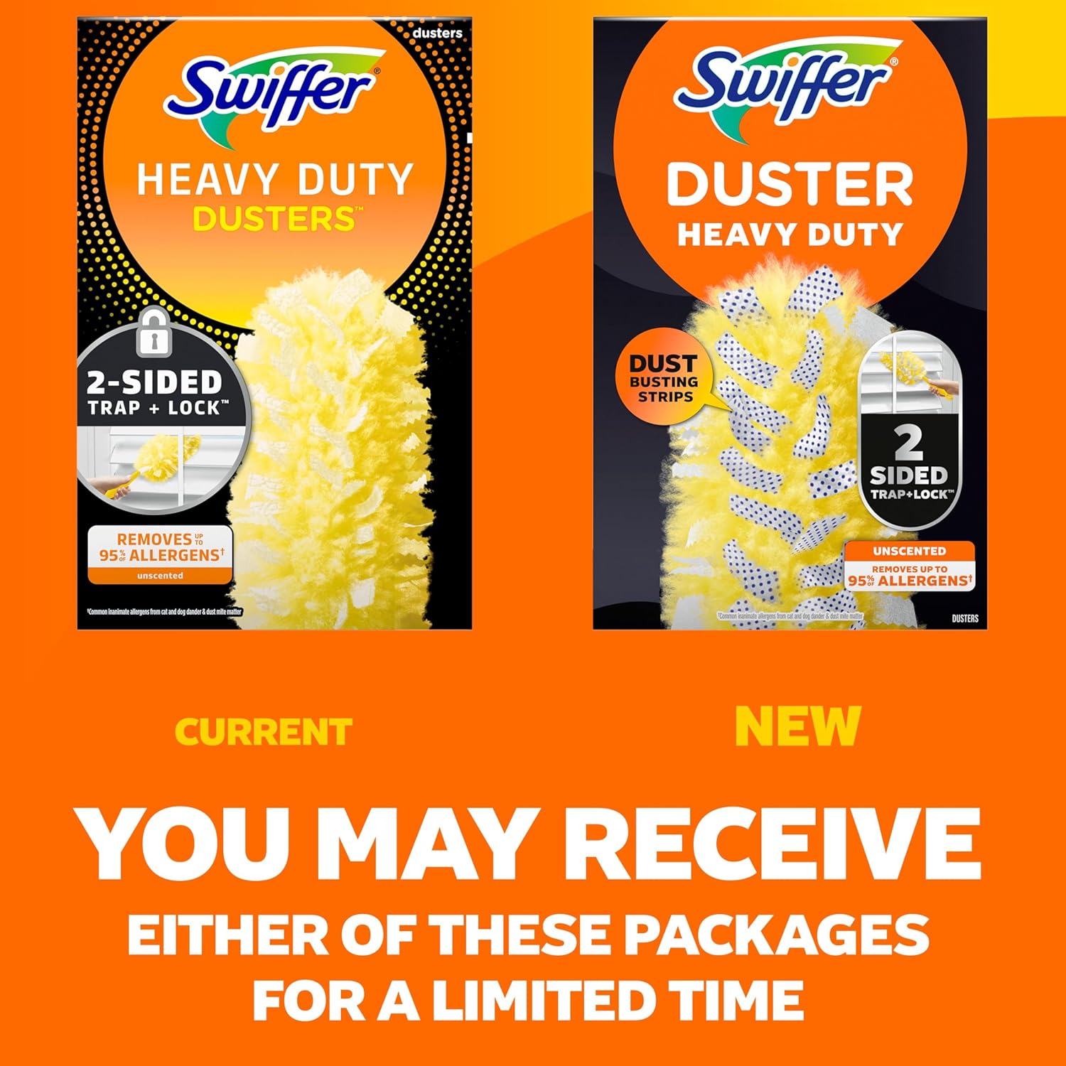 Swiffer Heavy Duty Duster Refills – Bedroom Dusting Routine for Allergy Relief and Cleaner Air, Unscented 11 ct
