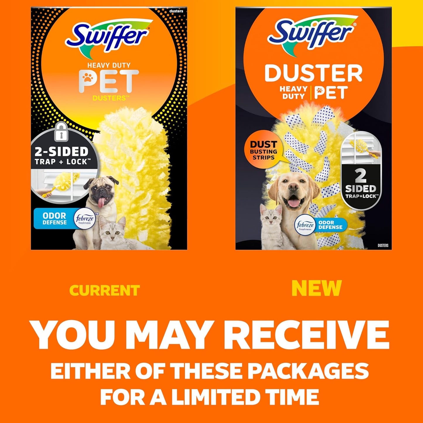 Swiffer Heavy Duty Pet Duster Refills – Living Room and Bedroom Decor Friendly Duster for Cat and Dog Households, 11 Count
