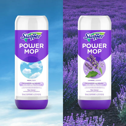 Swiffer PowerMop Floor Cleaning Solution Refills – Home Office and Study Floor Care, Fresh Scent for Focused Workdays