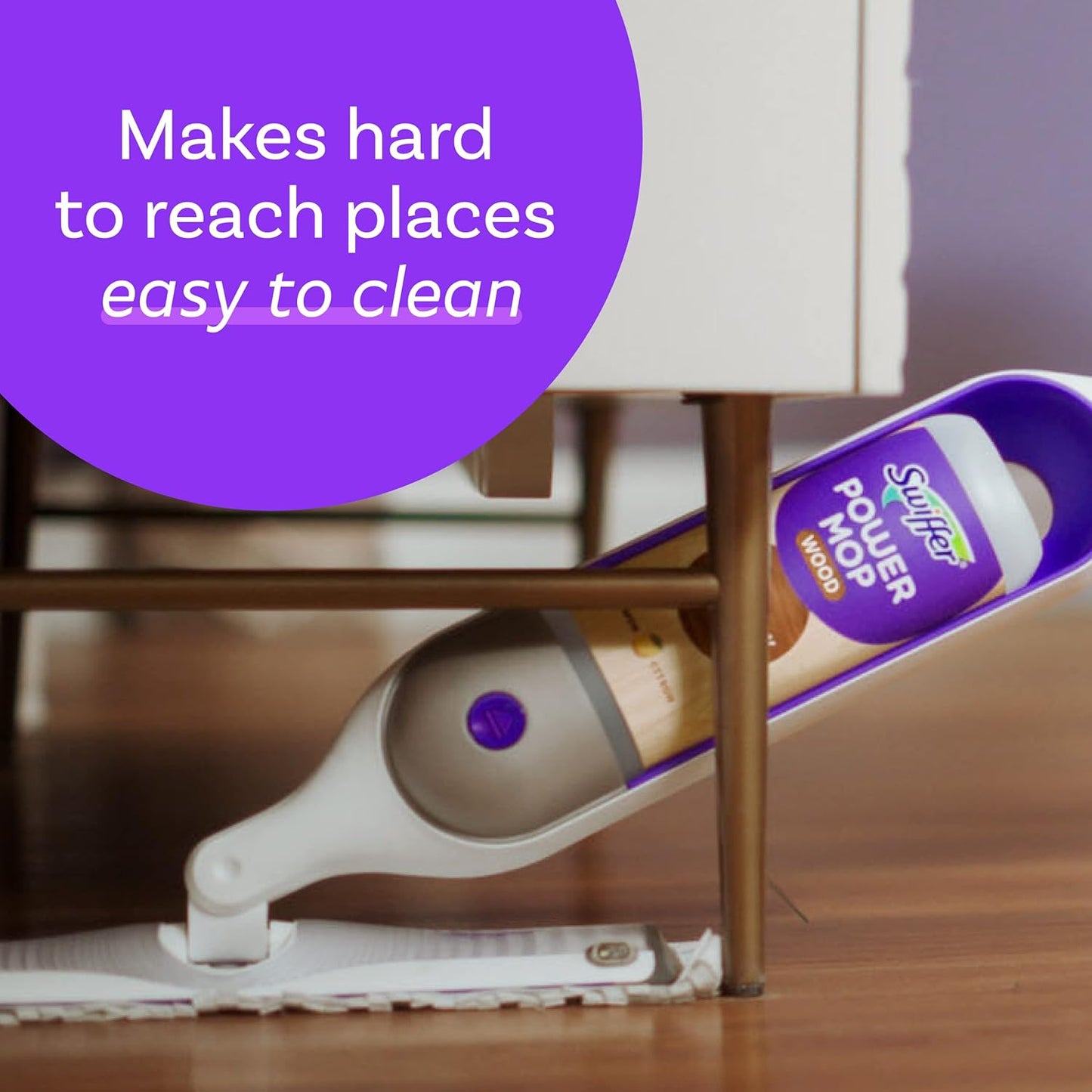 Swiffer PowerMop Wood Mop Pad Refills – Preserve the Look of Living Room and Dining Room Hardwood