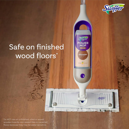 Swiffer PowerMop Wood – Streamlined Hardwood Cleaner for Intentional Living Spaces, No-Bucket Spray Mop