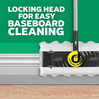 Swiffer Sweep & Mop Deluxe 2-in-1 Quick Floor Cleaner for Busy Home Office Entryways, Cuts Daily Cleaning Time in Half