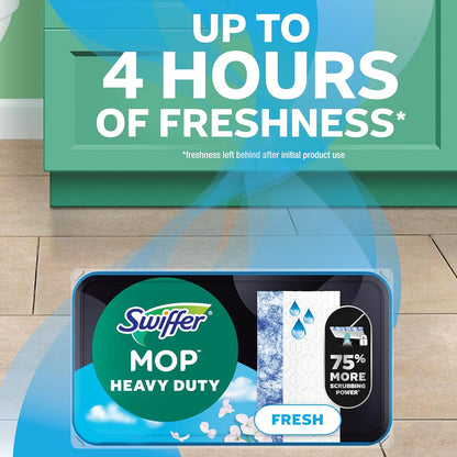 Swiffer Sweep & Mop Deluxe 2-in-1 Quick Floor Cleaner for Busy Home Office Entryways, Cuts Daily Cleaning Time in Half
