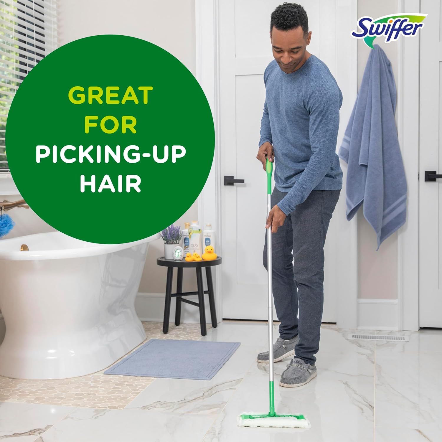 Swiffer Sweeper Dry Sweeping Cloths – Lavender Finish for Cozy Living Room Aesthetic, Tile and Hardwood, 52ct