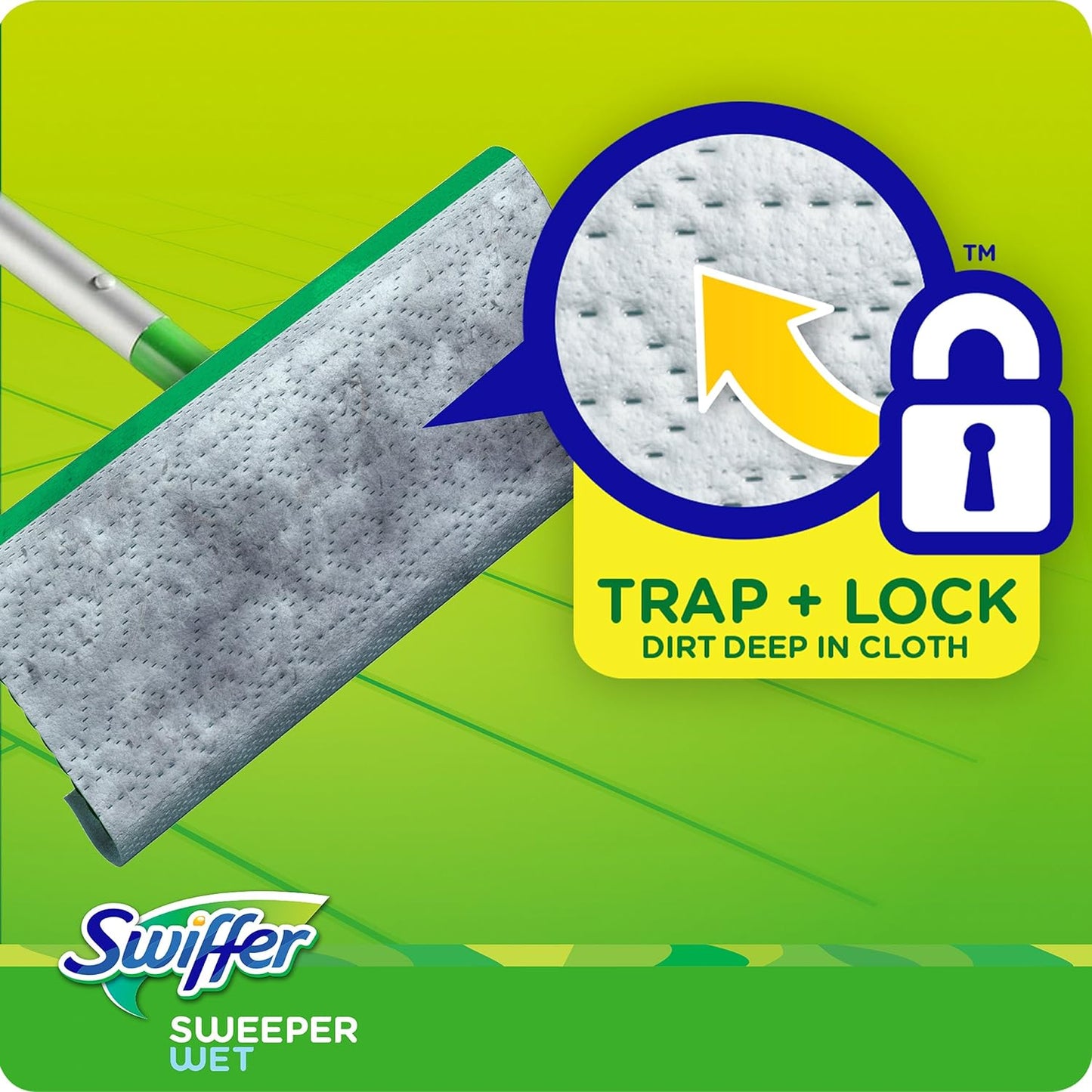 Swiffer Sweeper Lavender Scent Mop Pads – Practical Mother's Day Gift Basket Idea, Bulk Wet Mopping Cloths, 64 Count