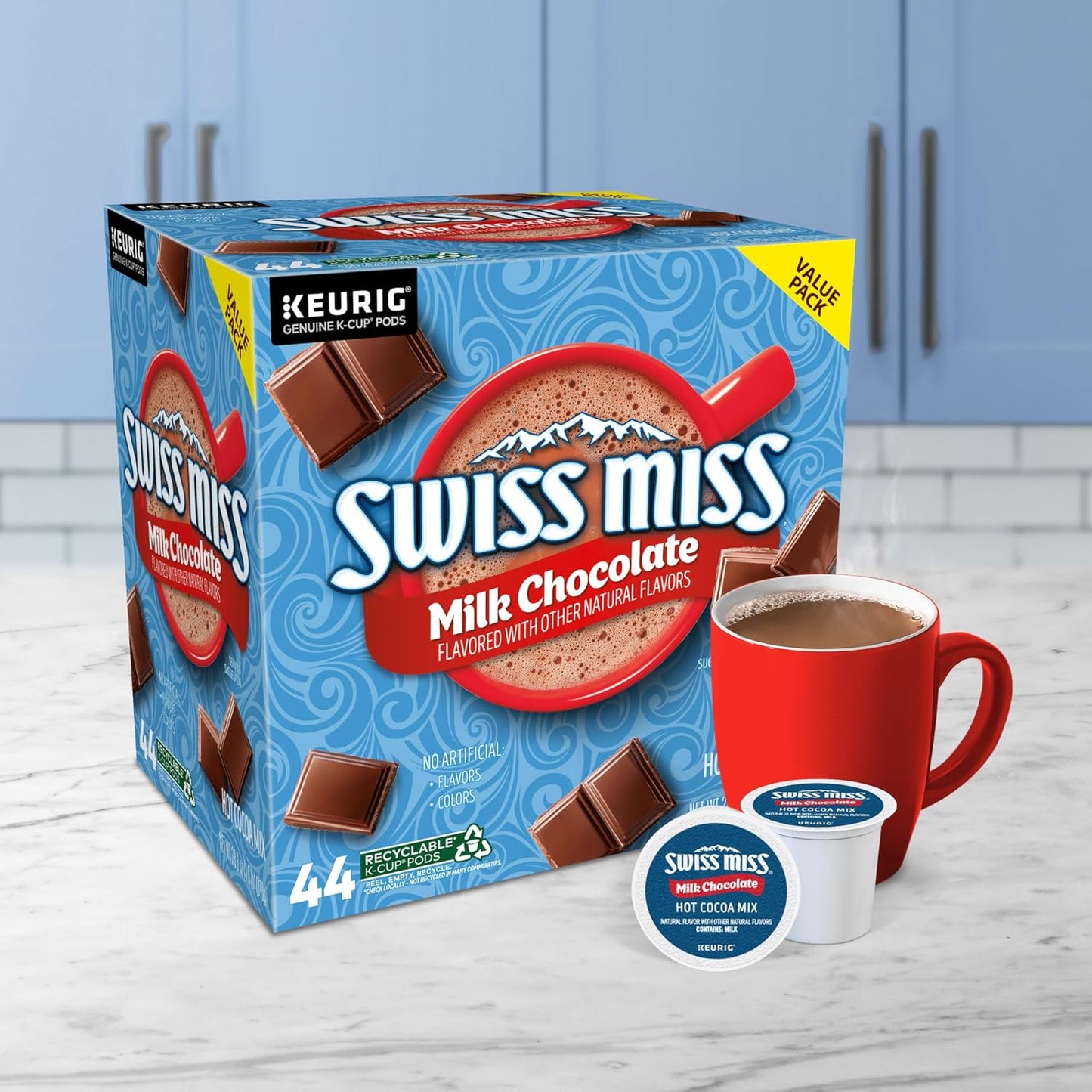 Swiss Miss Milk Chocolate Hot Cocoa K-Cups – Calming Bedtime Wind-Down Ritual for Self-Care Nights