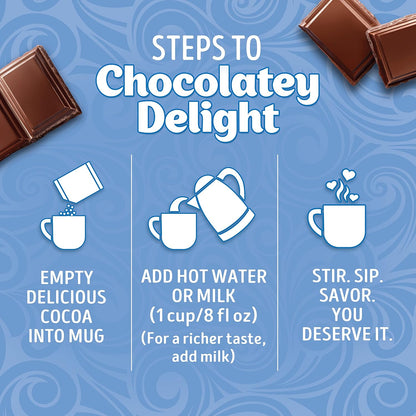 Swiss Miss Milk Chocolate Hot Cocoa Mix – Portable Single-Serve Packets for Camping Trips and Cabin Getaways