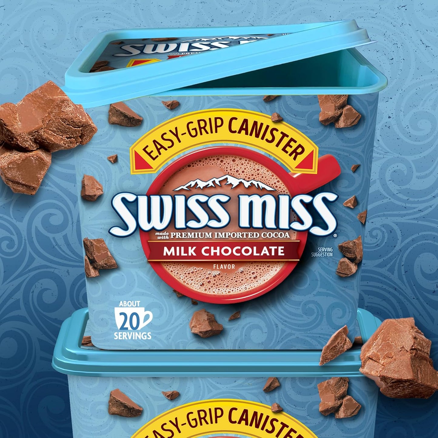 Swiss Miss Milk Chocolate Hot Cocoa Mix – Thoughtful Housewarming Gift for New Homeowners, 22.23 oz Canister