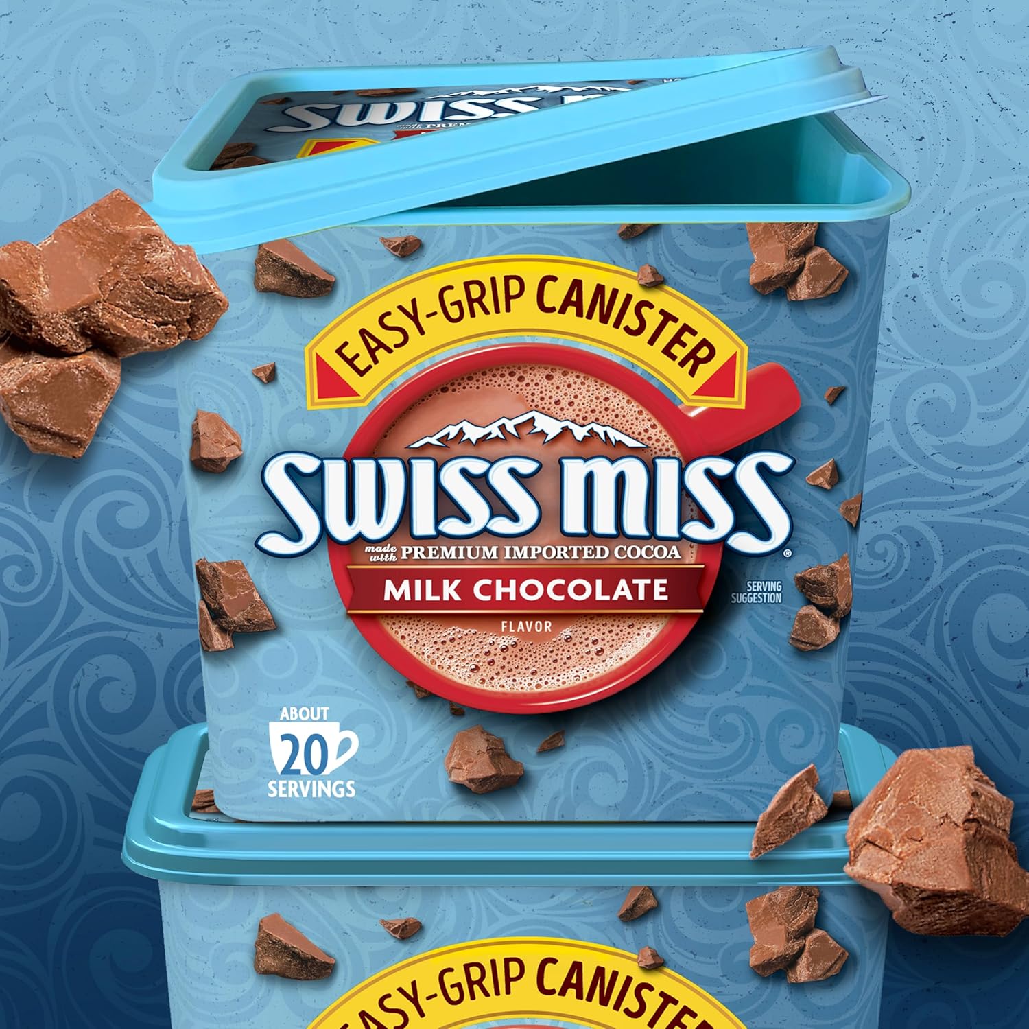 Swiss Miss Milk Chocolate Hot Cocoa Mix – Thoughtful Housewarming Gift for New Homeowners, 22.23 oz Canister