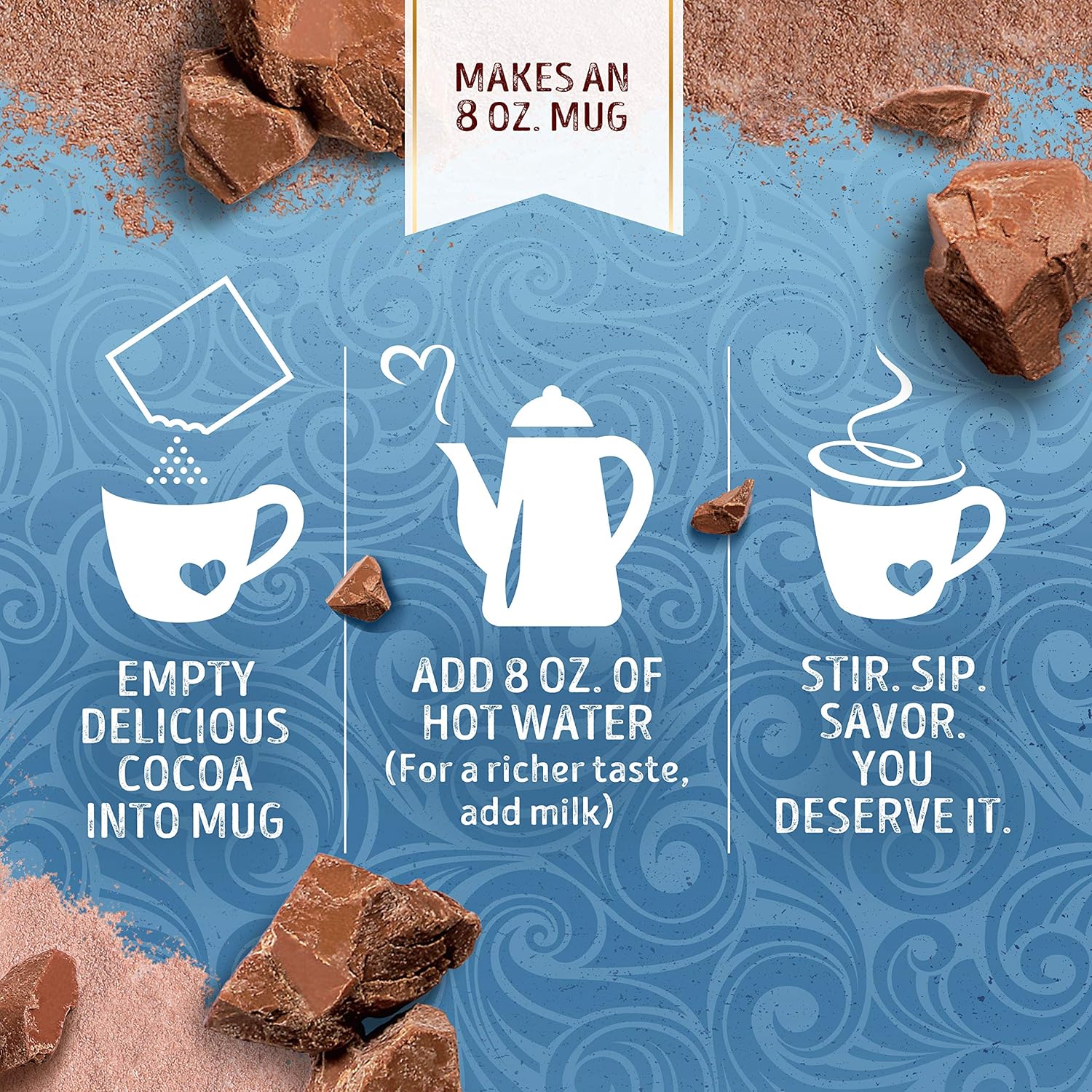 Swiss Miss Reduced Calorie Hot Cocoa Mix – Low-Calorie Bedside Nightstand Drink for Calorie-Conscious Adults, 96 Single-Serve Packets
