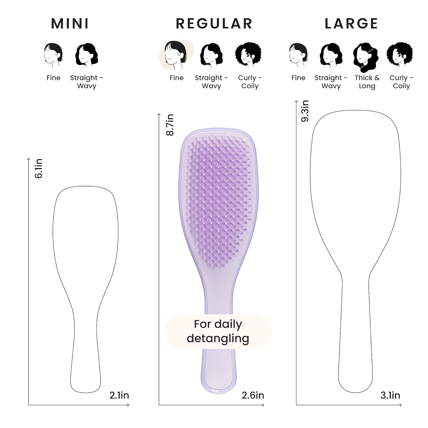 Tangle Teezer Fine Ultimate Detangler Brush – Thoughtful Birthday Gift for Mom with Color-Treated Hair, Wet & Dry Use