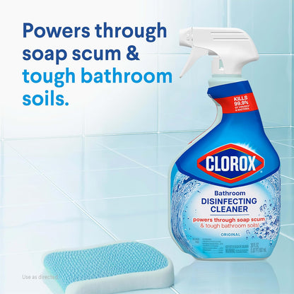 targets grease, grime, and soap scum on tubs, glazed tile, sinks, counters, and toilet exteriors