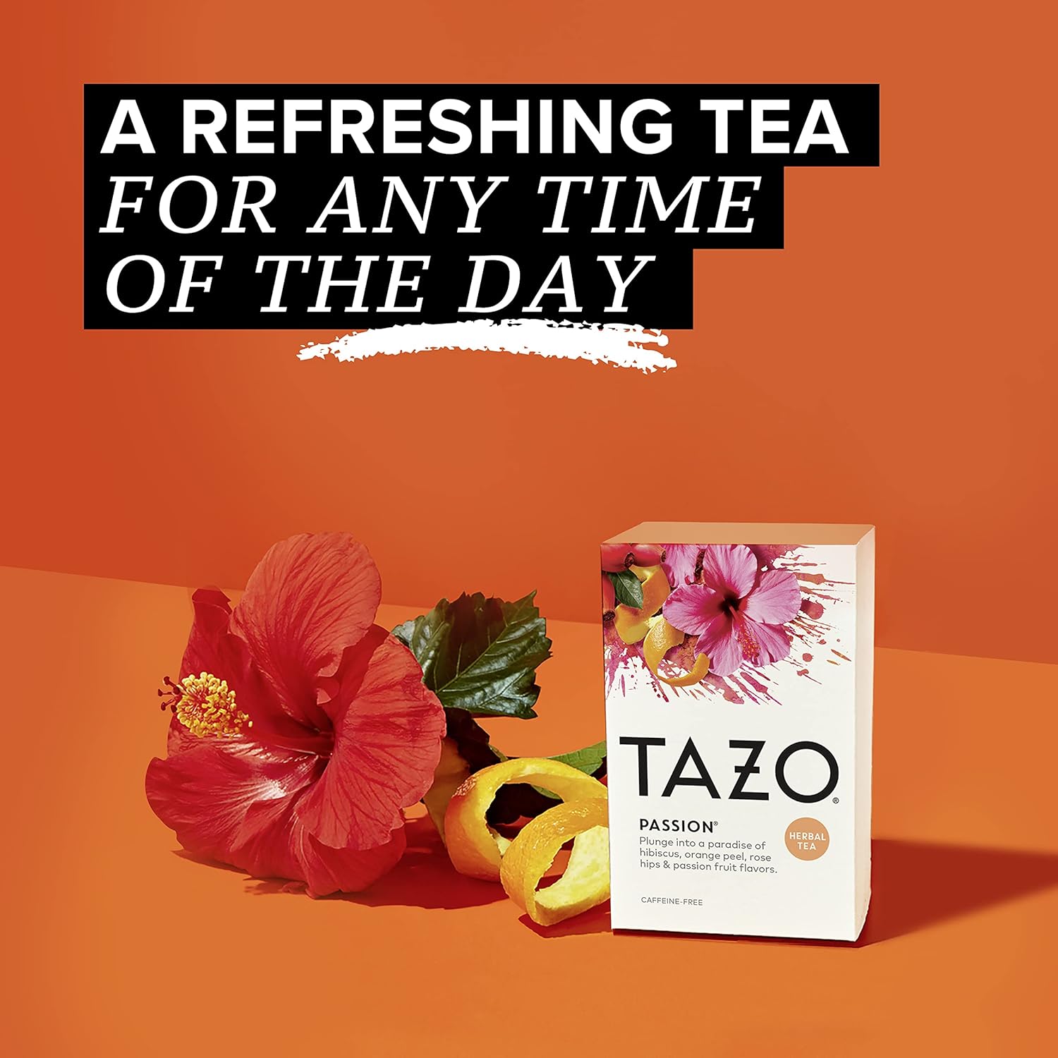 TAZO Passion Herbal Tea – Caffeine-Free Bedtime Ritual for Restful Sleep and Evening Calm