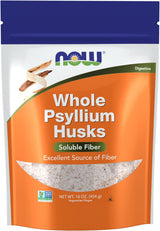 NOW Foods Whole Psyllium Husks – Daily Morning Soluble Fiber for Heart Health and Cholesterol Support