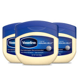 Vaseline Petroleum Jelly 3-Pack – Pre-Sleep Barrier Layer to Seal in Night Cream and Reduce Fine Dry Lines