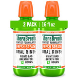 TheraBreath Fresh Breath Mouthwash – Dentist-Formulated ADA-Accepted Rinse Without the Alcohol Burn, 16 Fl Oz (2-Pack)