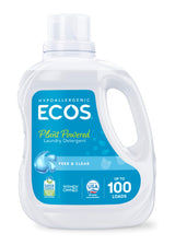 ECOS Laundry Detergent Liquid – 2X Concentrated All-in-One Wash with Built-In Softener for Clutter-Free Laundry Rooms, 100 Loads