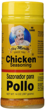 Chef Merito Carne Asada Meat Seasoning, 14 Ounce – Patio Grill Essential for Backyard Carne Asada Nights