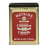 Watkins Gourmet Pure Ground Cinnamon Tin – Premium High-Oil Korintje Cassia for Connoisseurs, 6 oz Decorative Tin