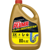 Clorox Liquid-Plumr Pro-Strength Clog Destroyer – 80 fl oz Gel for Fast Drain Clearing in Busy Home Offices