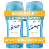 Secret Anti-Perspirant Deodorant Invisible Solid Powder Fresh Twin Pack – Streamlined Bathroom Countertop Essential