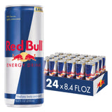 Red Bull Energy Drink – Portable Energy for Camping Trips and Hiking Trail Resupplies, 8.4 Fl Oz 4-Pack