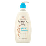 Aveeno Baby Daily Moisture Wash & Shampoo – Thoughtful Baby Shower Gift for First-Time Parents and Newborn Welcomes, 33 fl oz