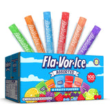 Fla-Vor-Ice Freezer Bars – Kid-Safe After-School Frozen Snack for the Playroom and Kitchen Freezer, 100 Count Variety Pack