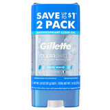 Gillette Clear Gel Antiperspirant for Men – Portable 72hr Protection for Travel & Camping