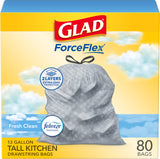 Glad Febreze Drawstring Trash Bags 13 Gallon – Secure Grips-the-Can Closure for Safer Waste Handling, 110 Count Tall Kitchen