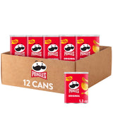 Pringles Potato Crisps Chips Original – Backpack and After-School Snacks for Kids, 12 Count 1.3oz Cans
