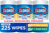 Clorox Disinfecting Wipes for Allergy Season, Bleach-Free Disinfectant Safe Around Kids, Pets, and Food Prep Areas, 75 Count, Pack of 3