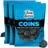 Gustaf's Salted Dutch Licorice Coins - 3 Pack of 5.2oz Bags - Premium Imported Connoisseur Candy, Authentic Salty Dutch Black Licorice Since 1876