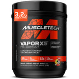 MuscleTech Vapor X5 Pre-Workout Powder for Men & Women – Miami Spring Break Flavor for Focused Gym-Day Productivity