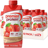 Premier Protein Shake, Chocolate, 30g Protein, 11 fl oz, 12 Pack | Portable Recovery Fuel for Camping and Hiking