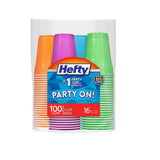 Hefty Party On Patriotic Party Cups – Practical Hostess Gift for Fourth of July Entertainers, 76-Count Patriotic Variety Pack