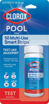 Clorox Pool&Spa 6-Way Test Strips – Streamlined Weekly Pool Check, Fast App-Scanned Results